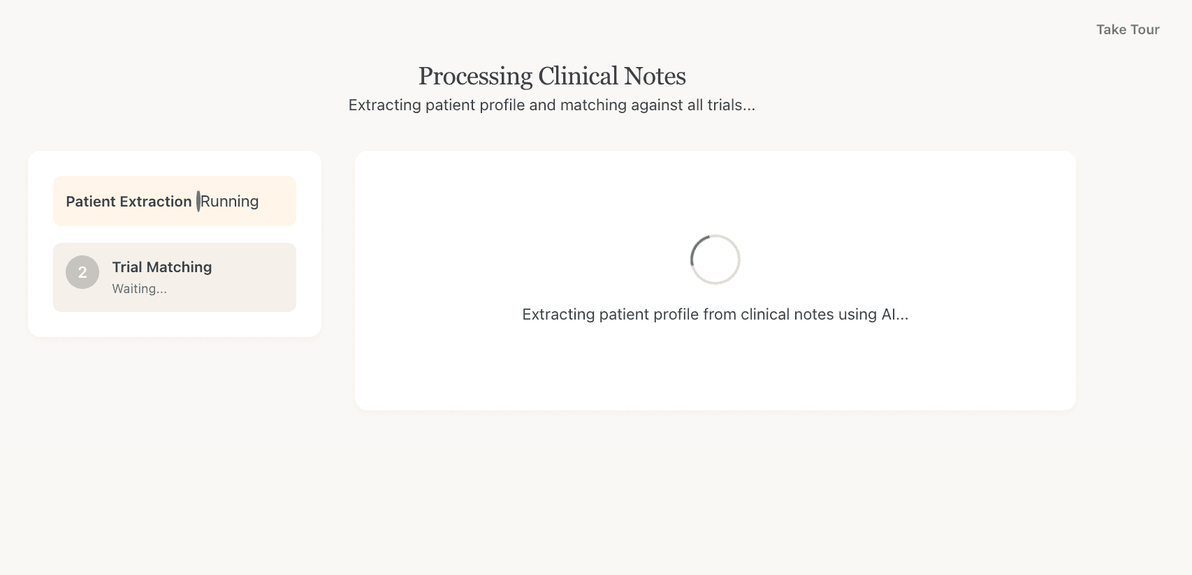 ClinixBoost trial matching — live processing